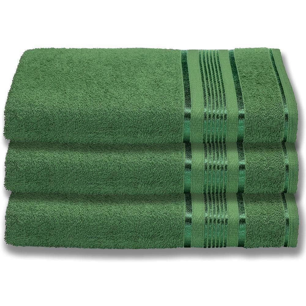 3 Toalhas Super Gigante Grossa Abraça O Corpão 80x180 Egito Verde