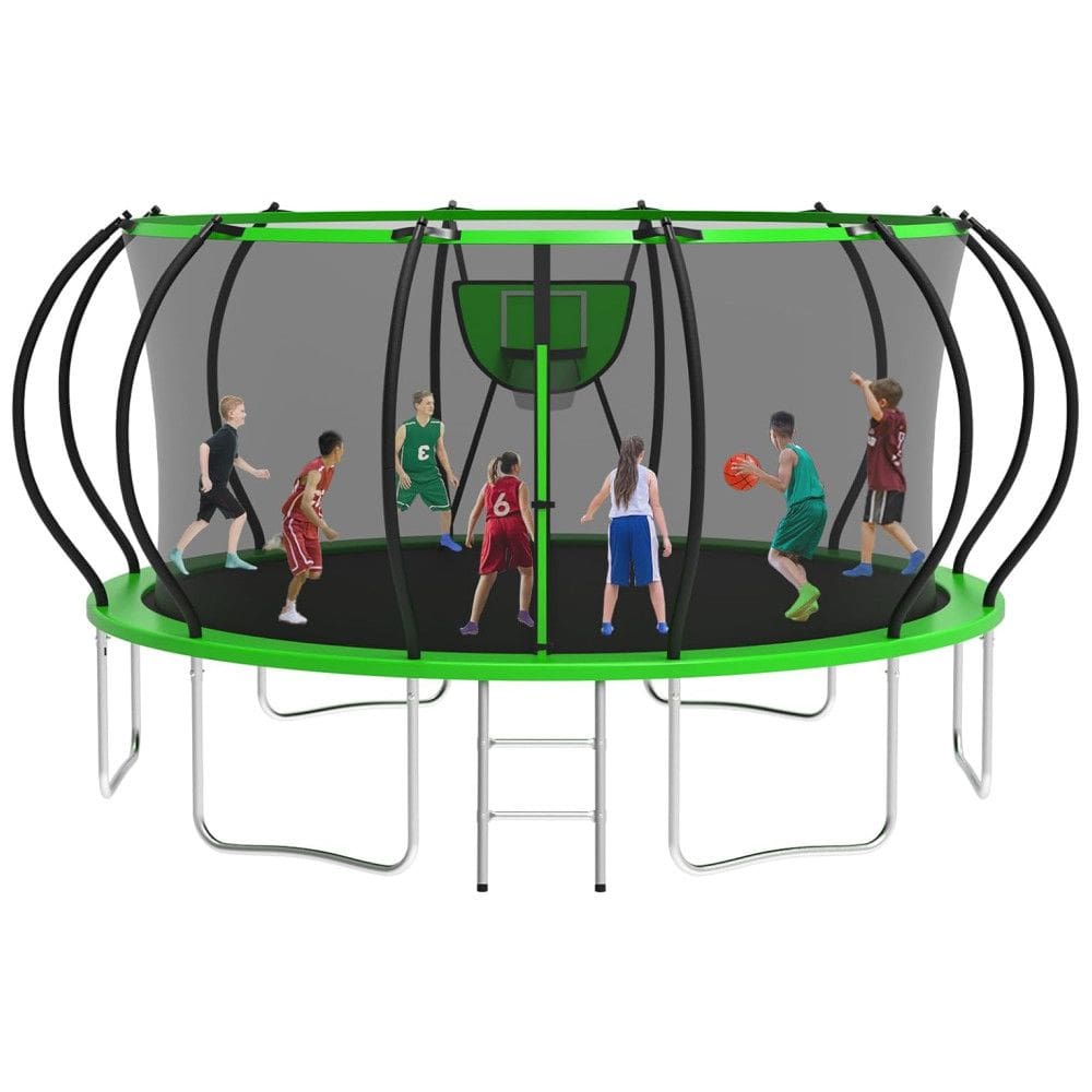 Kofun 680,27 Quilos ao ar livre Tranpoline para crianças e adultos. Transpolines com rede. Escada. Fácil de montar o