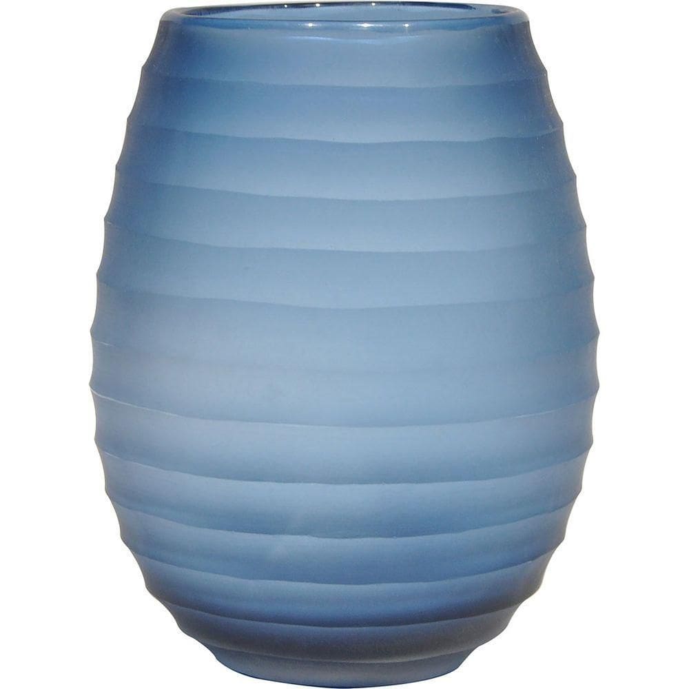 Sanvalero Vaso 22X17X17Cm Vidro Azul