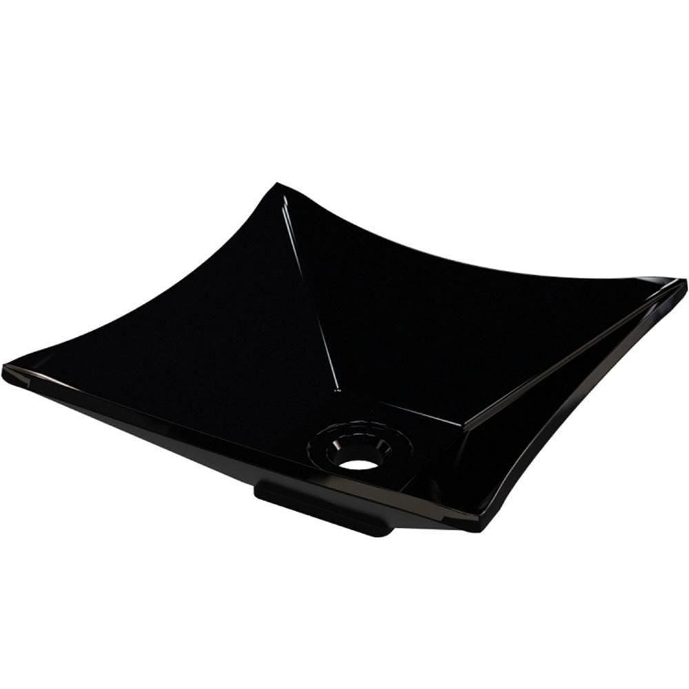 Cuba De Apoio Quadrada Lux Banheiro Lavabo C01 L30 Preto