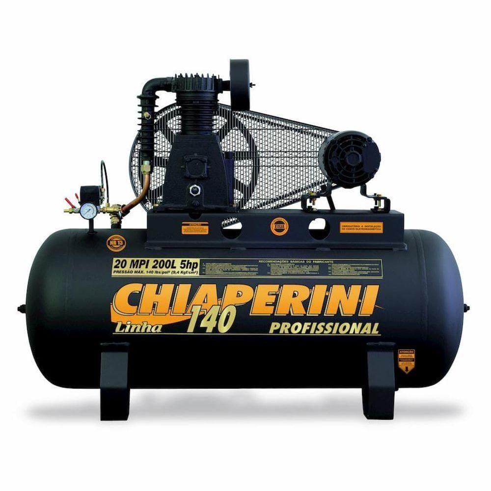 Compressor De Ar Média Pressão Trifásico Aberto 5hp 200l 004038 Chiaperini