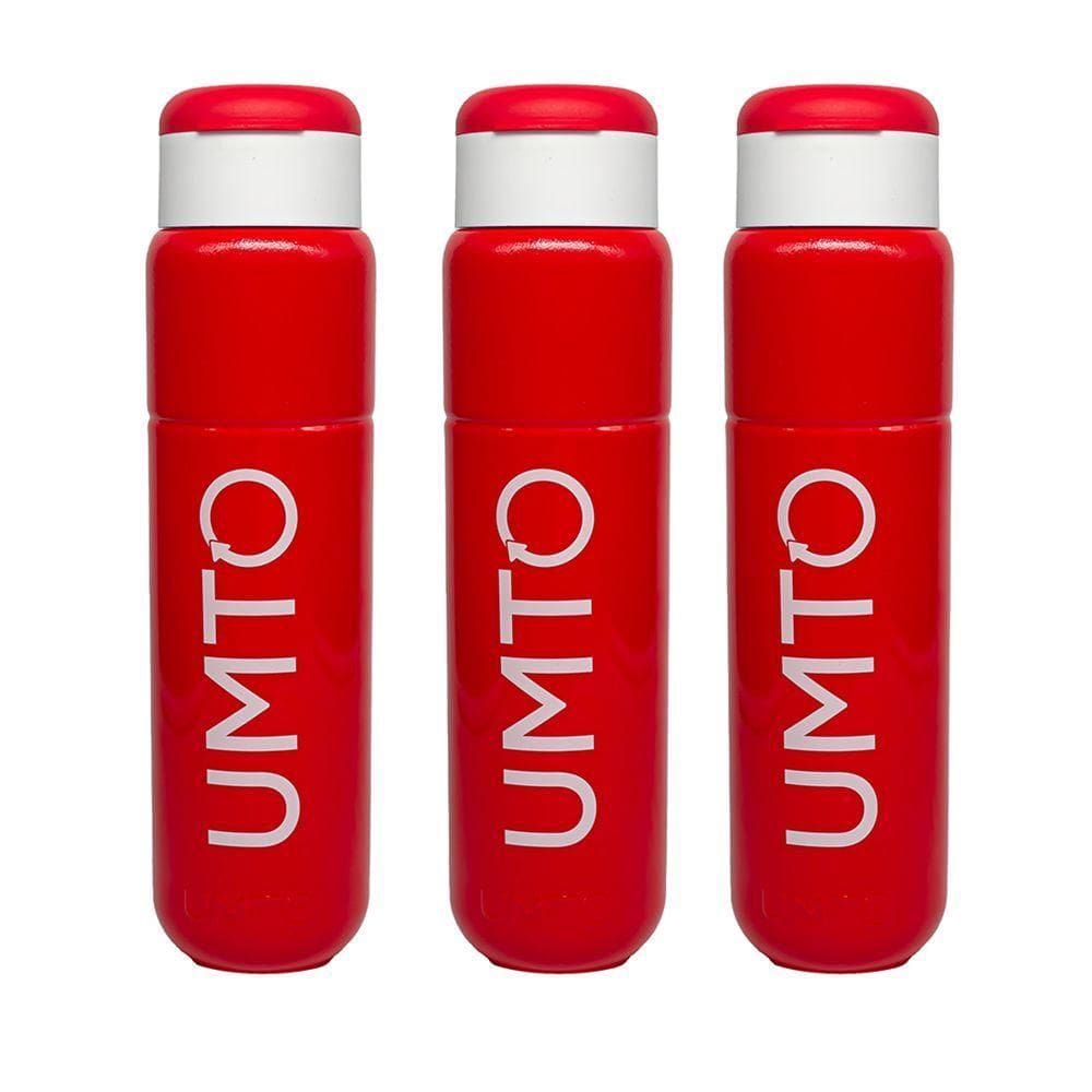 Kit 3 Garrafas Umto Super-Resistente 500 Ml Vermelha - Vermelho