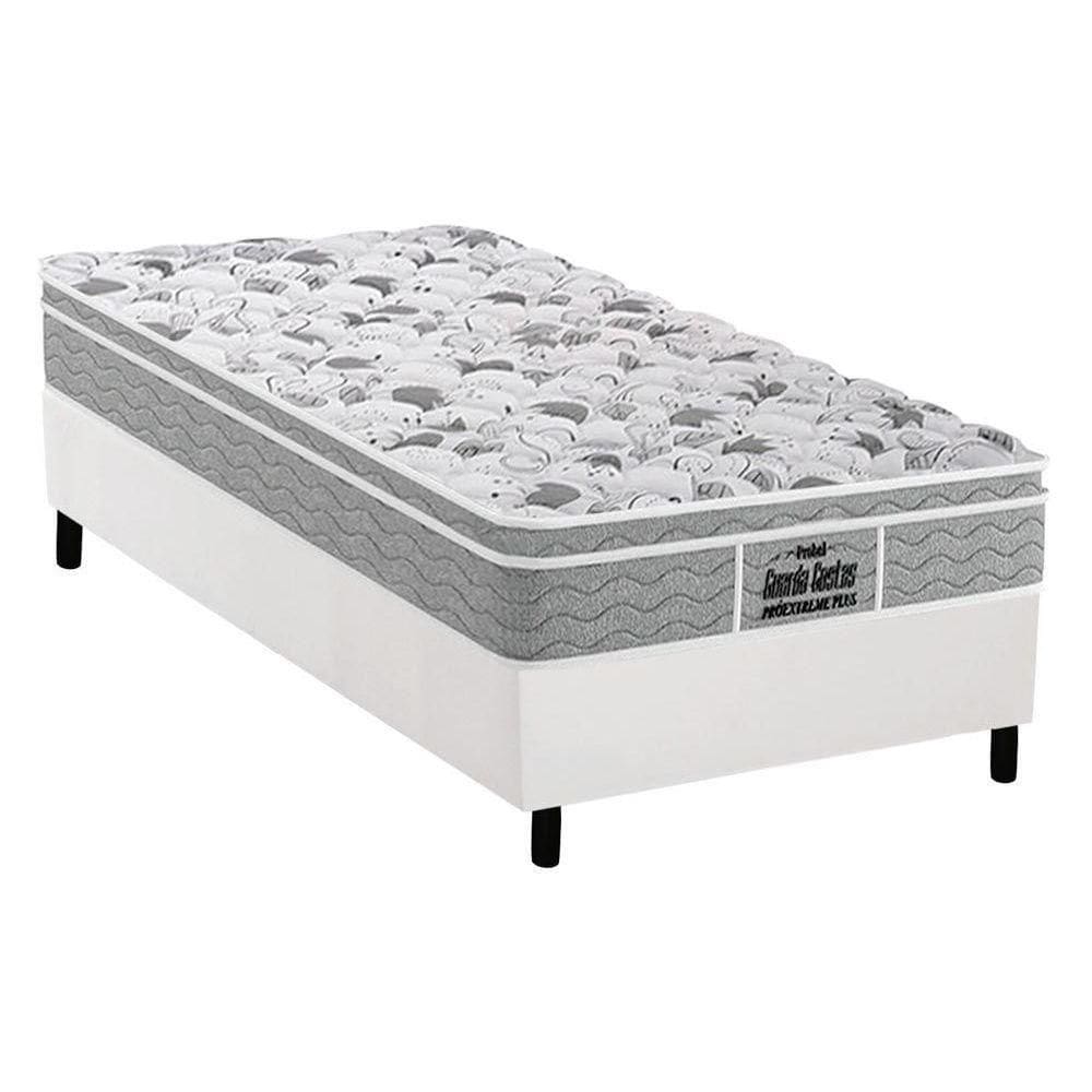 Cama Box Solteiro: Colchão Espuma D45 Probel /Ep Próextreme Plus + Base White(88X188)