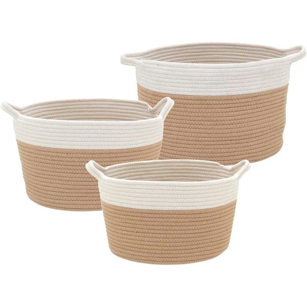 Allegra Cesta Tecido Branco 3Pç