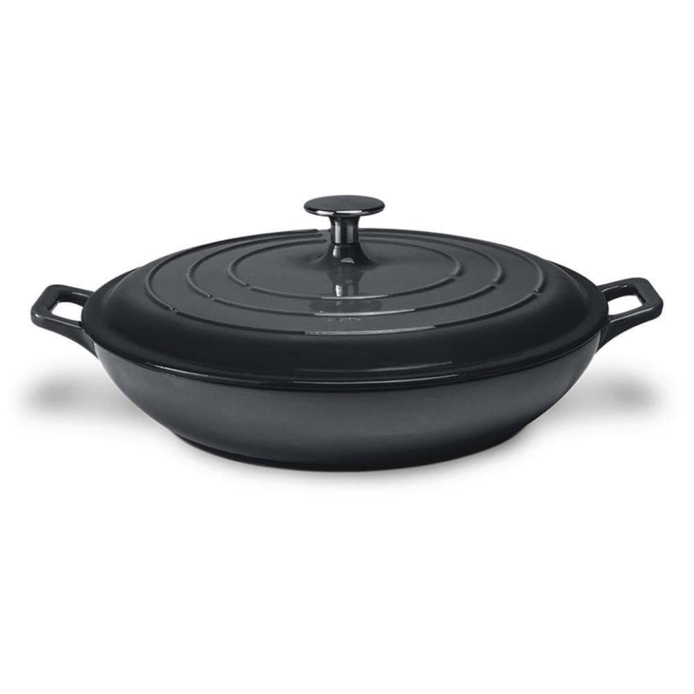 Caçarola Baixa Em Ferro Indução Sauté 31,4cm Haus Concept Cinza