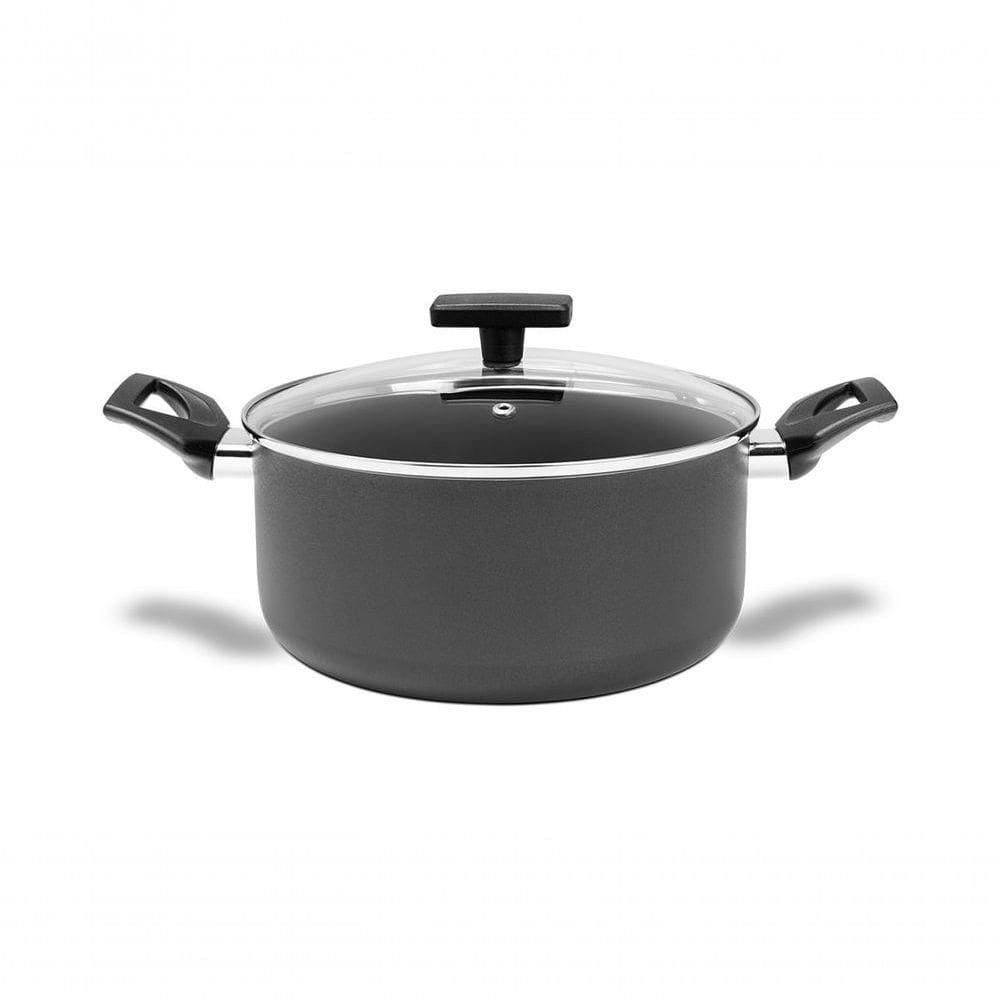 Caçarola Com Tampa 24 Cm 4,7 L Revestimento Antiaderente Mineral Resist Cor Cinza