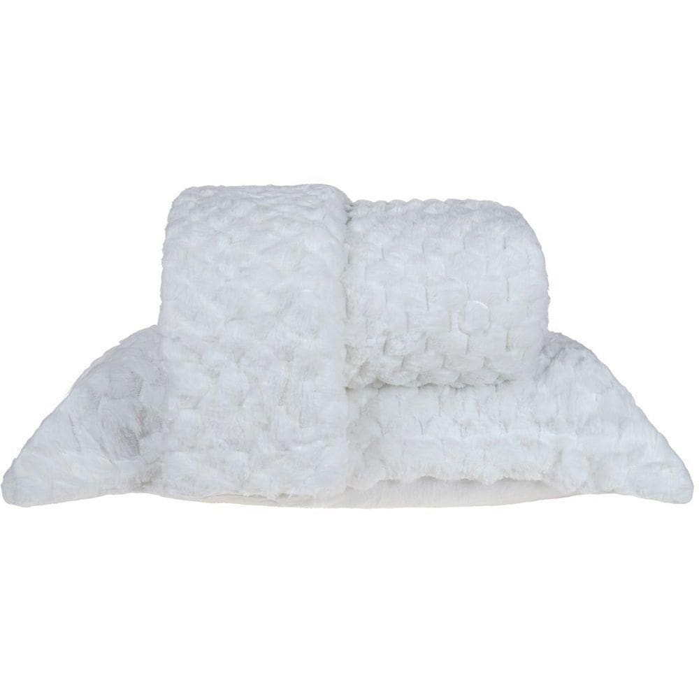 Kit Colcha Casal Luxor Jacquard Toque Pele De Coelho Macio