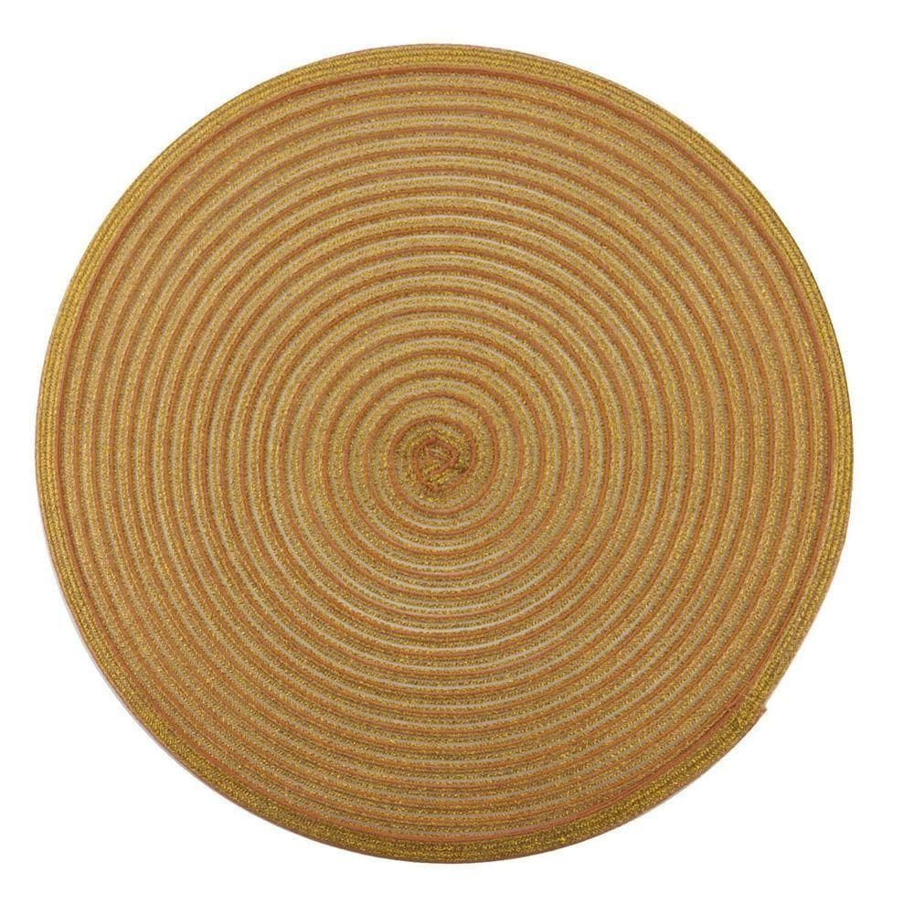 Lugar Americano Shine Dourado Modelo Redondo 38cm