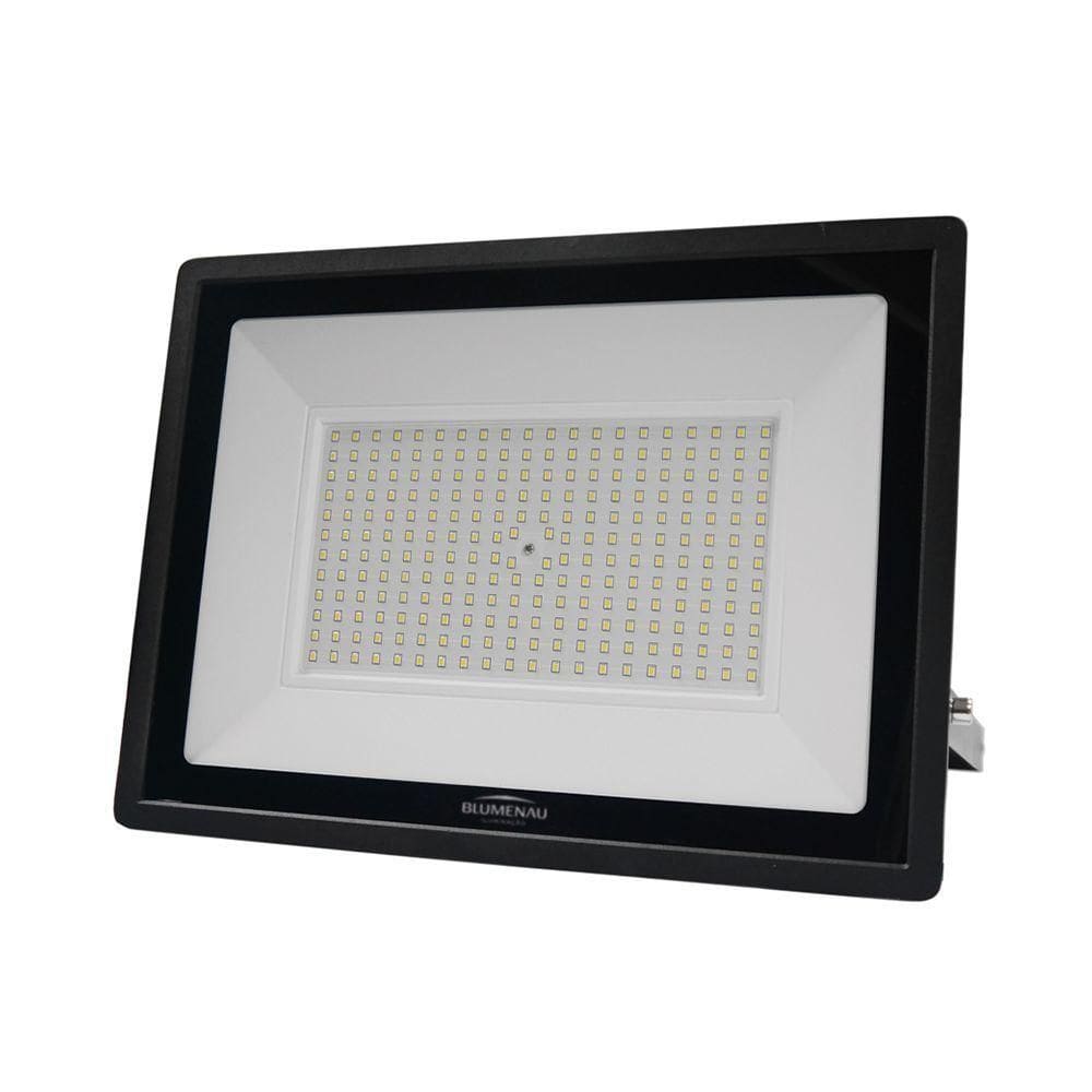 Refletor Blumenau De Led Slim 200w 6500k Preto Bivolt