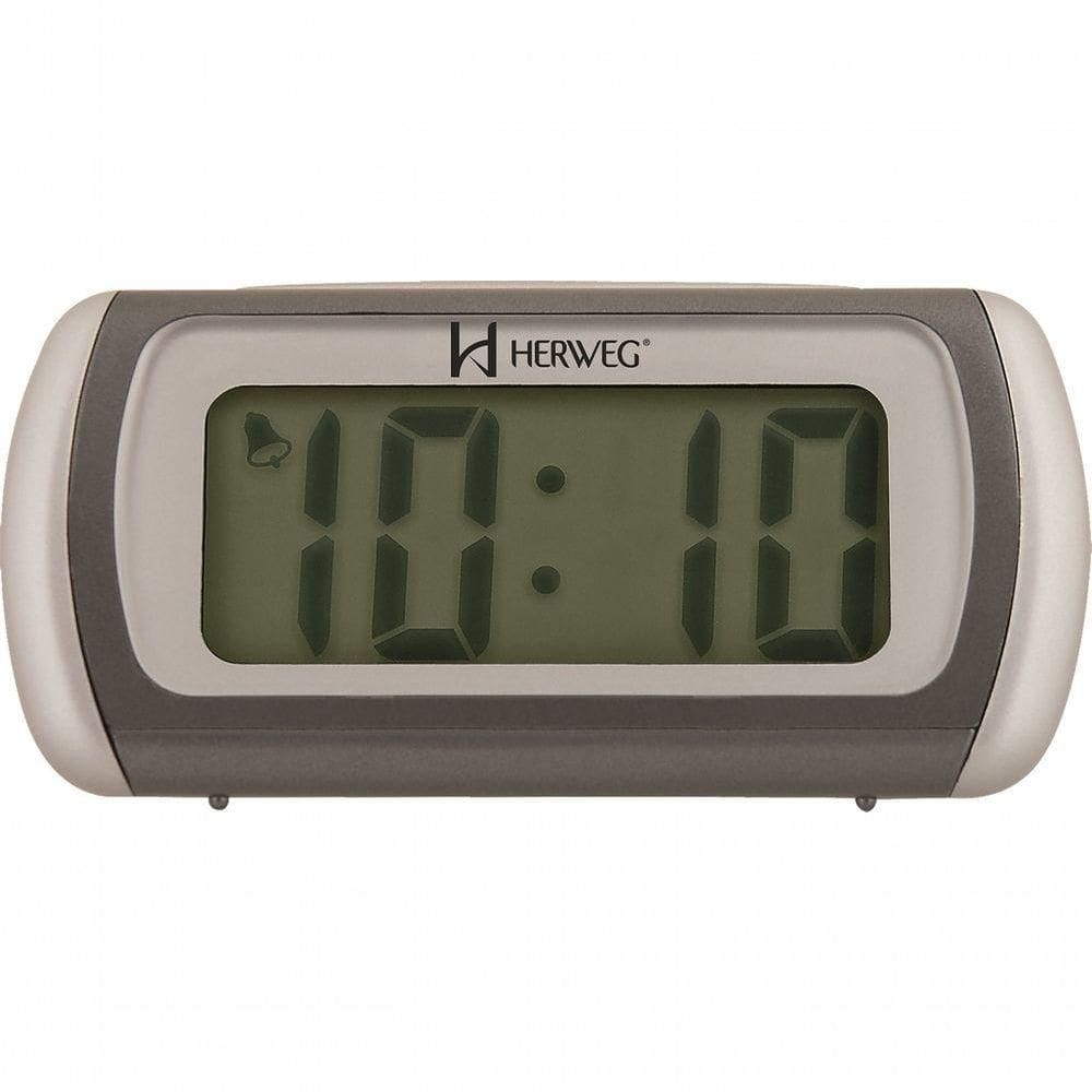 Relógio De Cabeceira Despertador Digital 2916 Herweg Cinza