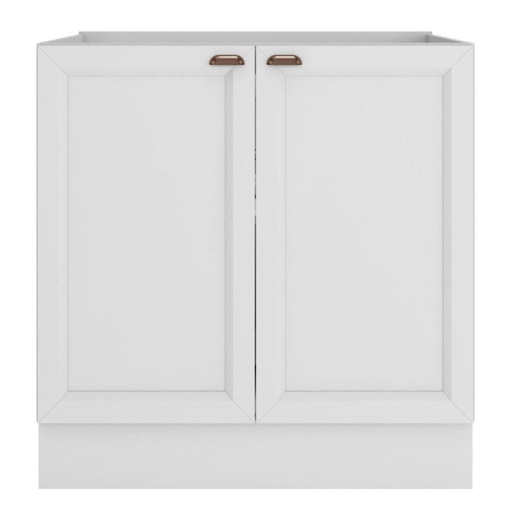 Balcão 2 Portas 80 Cm Sem Tampo Unna Poliman Branco