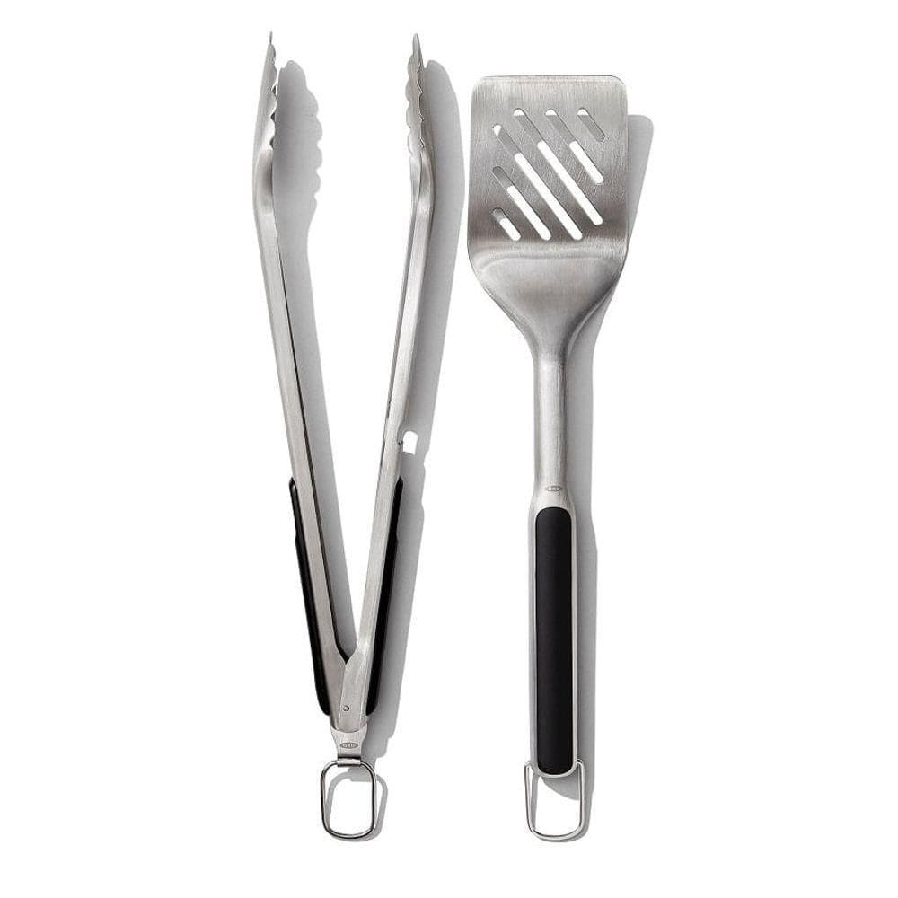 Pinça E Espátula Para Churrasco Em Inox Oxo
