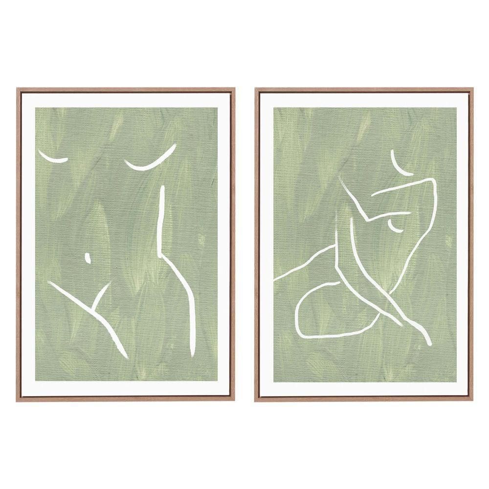 Kit 02 Quadros De Parede Decorativo Canvas Silhueta 60 Cm M02 - D`rossi