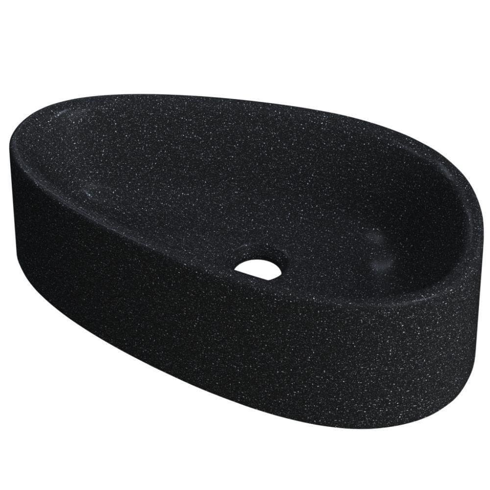 Cuba De Apoio Gota Para Banheiro Lavabo C01 Bg43w Preto Granit Matte - Lyam