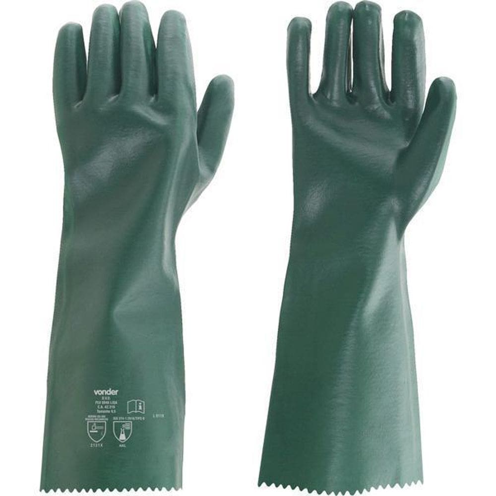 Luva Pvc Lisa Com Forro 46Cm Plv0046 Com 5 Pares - Vonder