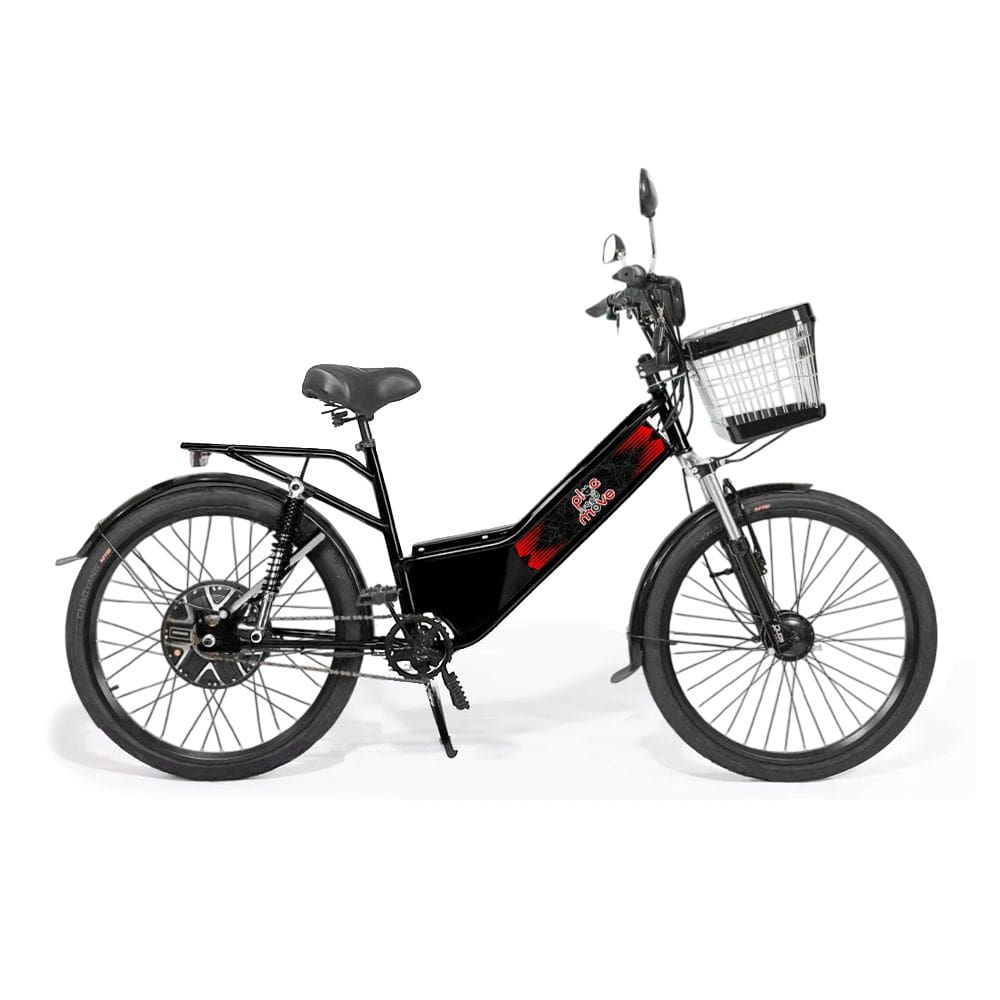 Bicicleta Elétrica - New Street Plus 800w - Preta - Plug and Move