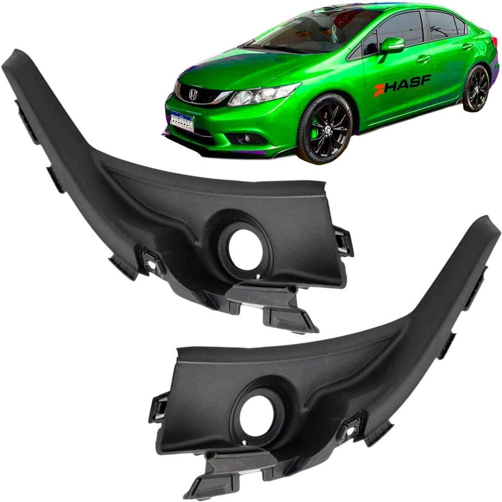 Par Acabamento Grade Churrasqueira Honda Civic G9 2012/2016