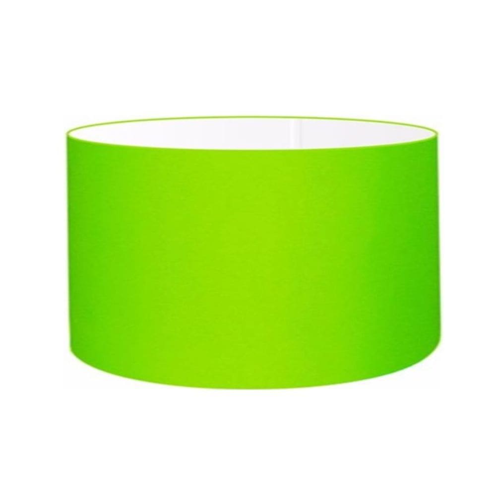 Cúpula em Tecido Cilindrica Abajur Luminária Cp-4189 50x30cm Verde Limão