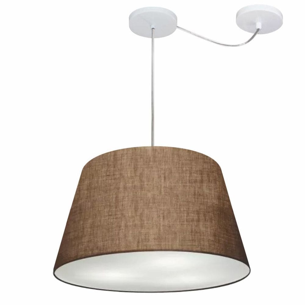 Lustre Pendente Cone Com Desvio Md-4279 CúpulaTec 21/30x40cm Café - Bivolt