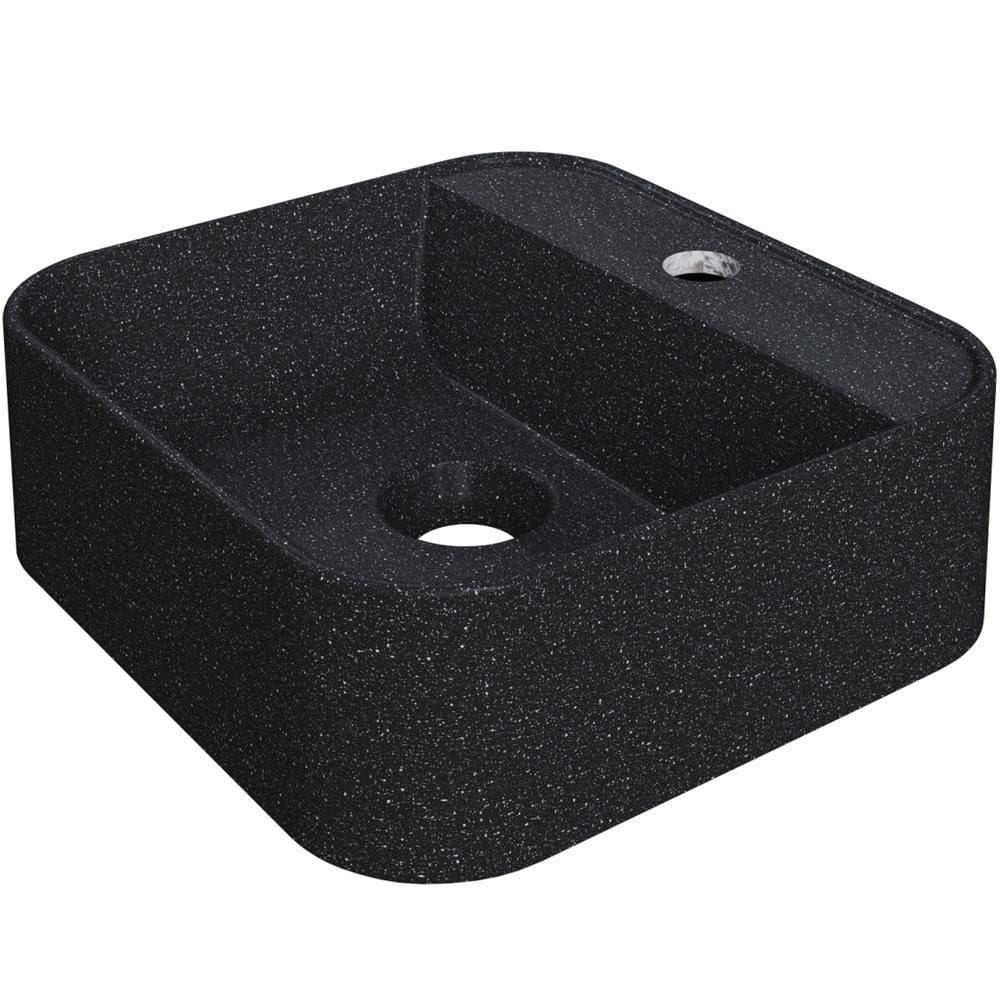 Cuba De Apoio Quadrada Lavabo C01 Qa31w Preto Granit - Lyam