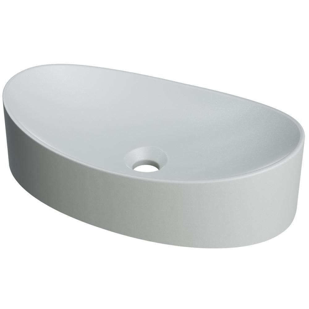 Cuba De Apoio Canoa Lavabo C01 Bc47w Cinza Matte Fosca - Lyam