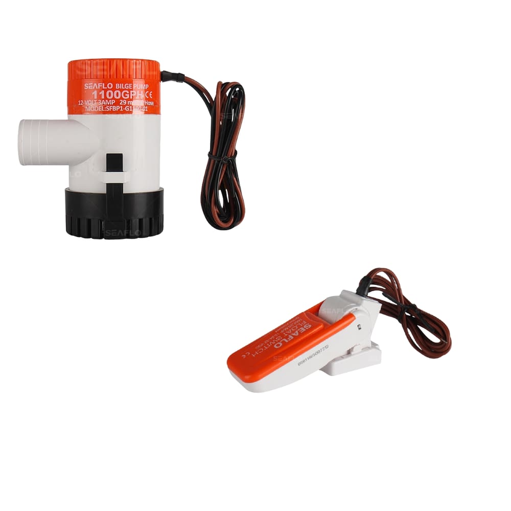 Kit Bomba de Porão 1100 GPH 12V 3A Barco + Automático Bomba de Porão SEAFLO 12V 24V 32V ATÉ 20A
