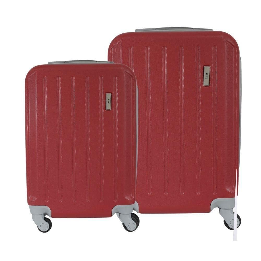 Conjunto de Malas de Viagem em Abs Ika Scorpion Cadeado Integrado 2pcs - Vermelha, P/m