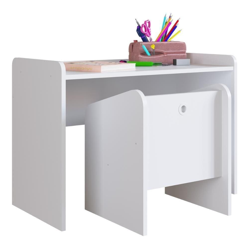 Conjunto Mesa E Cadeira Infantil Multimóveis CR40122 Branco