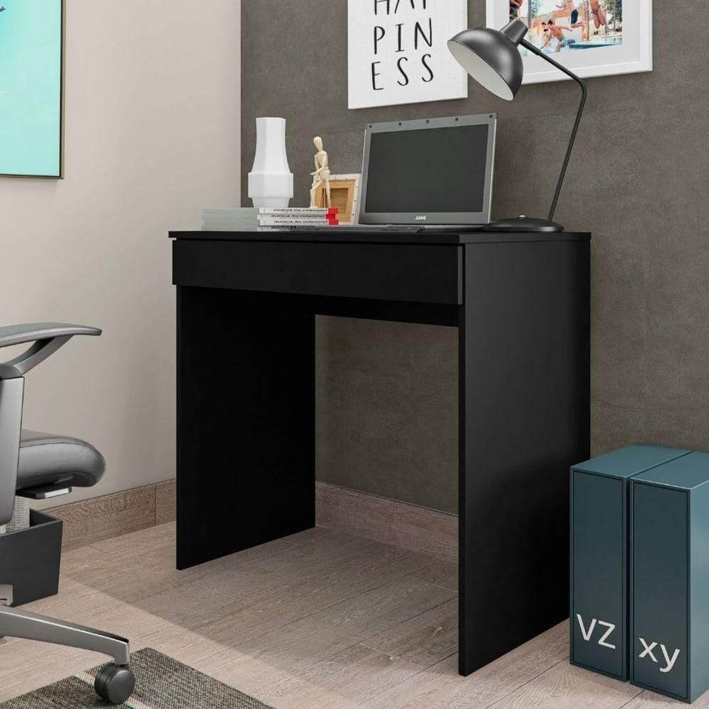 Mesa De Para Escritório Executive Escrivaninha Preto