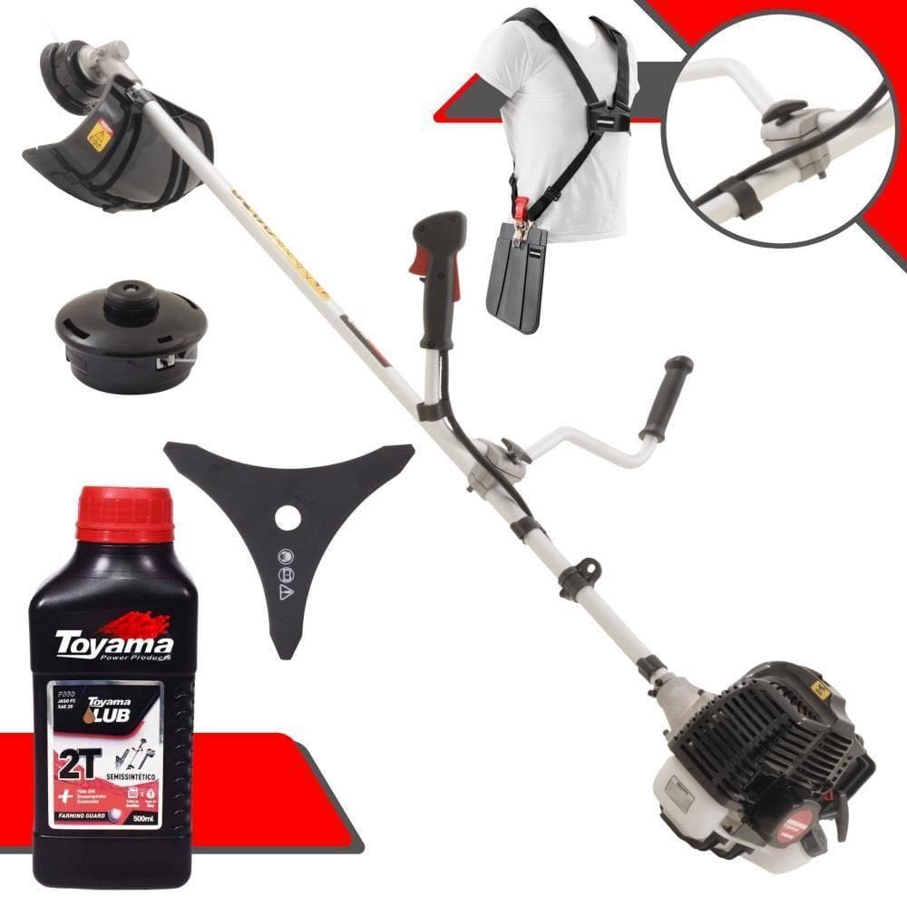 Roçadeira à Gasolina Kawashima Kw43le 43cc + óleo Toyama 2t