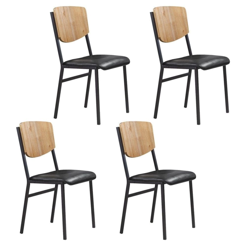 Conjunto 4 Cadeiras para Sala de Jantar Confort Preto