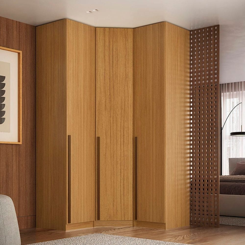 Guarda-roupa de Canto 3 Portas Altezza Freijó