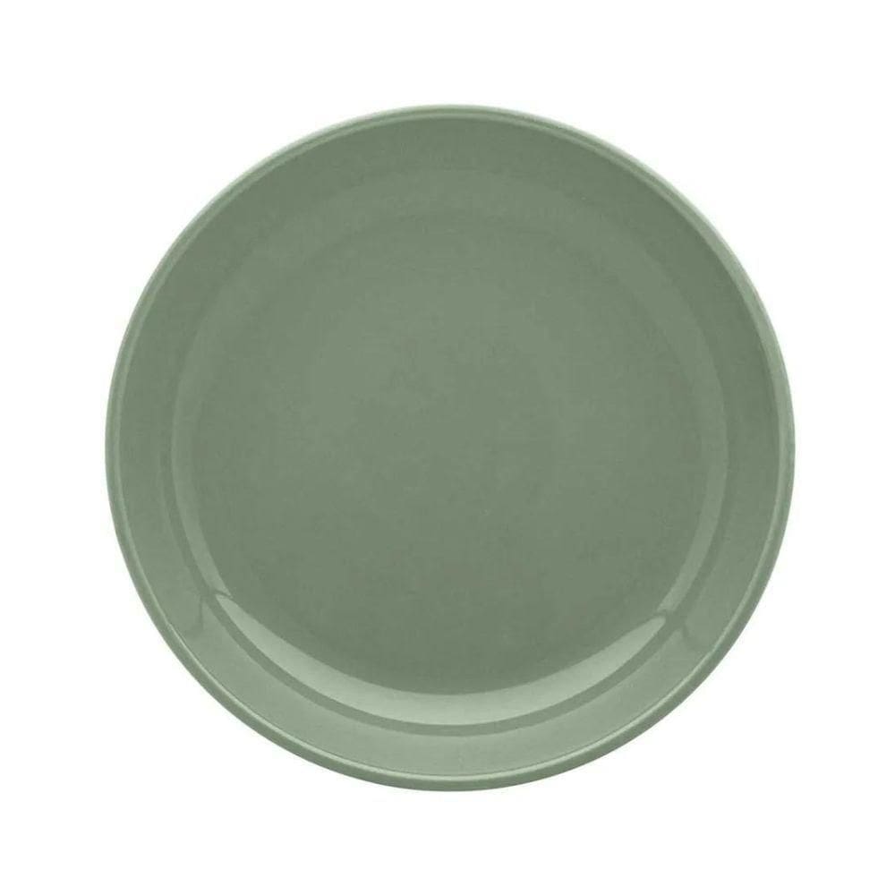 Prato Fundo Em Cerâmica Flat Matcha 20,5cm Oxford