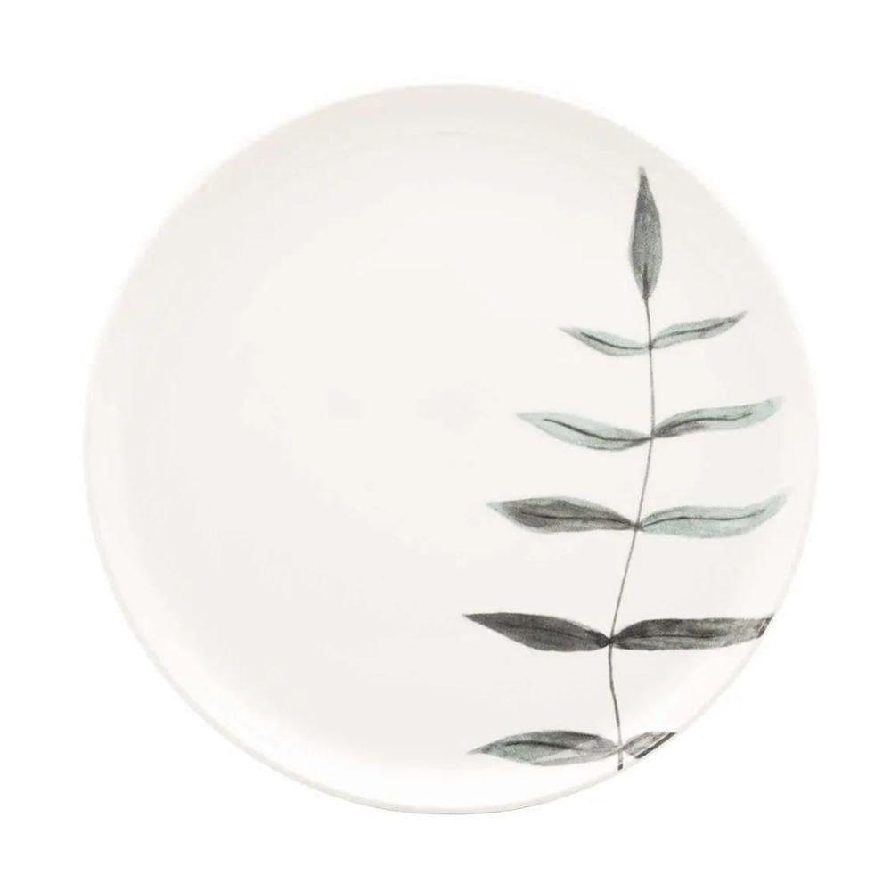 Prato Raso Em Cerâmica Flat Samambaia 26cm Oxford
