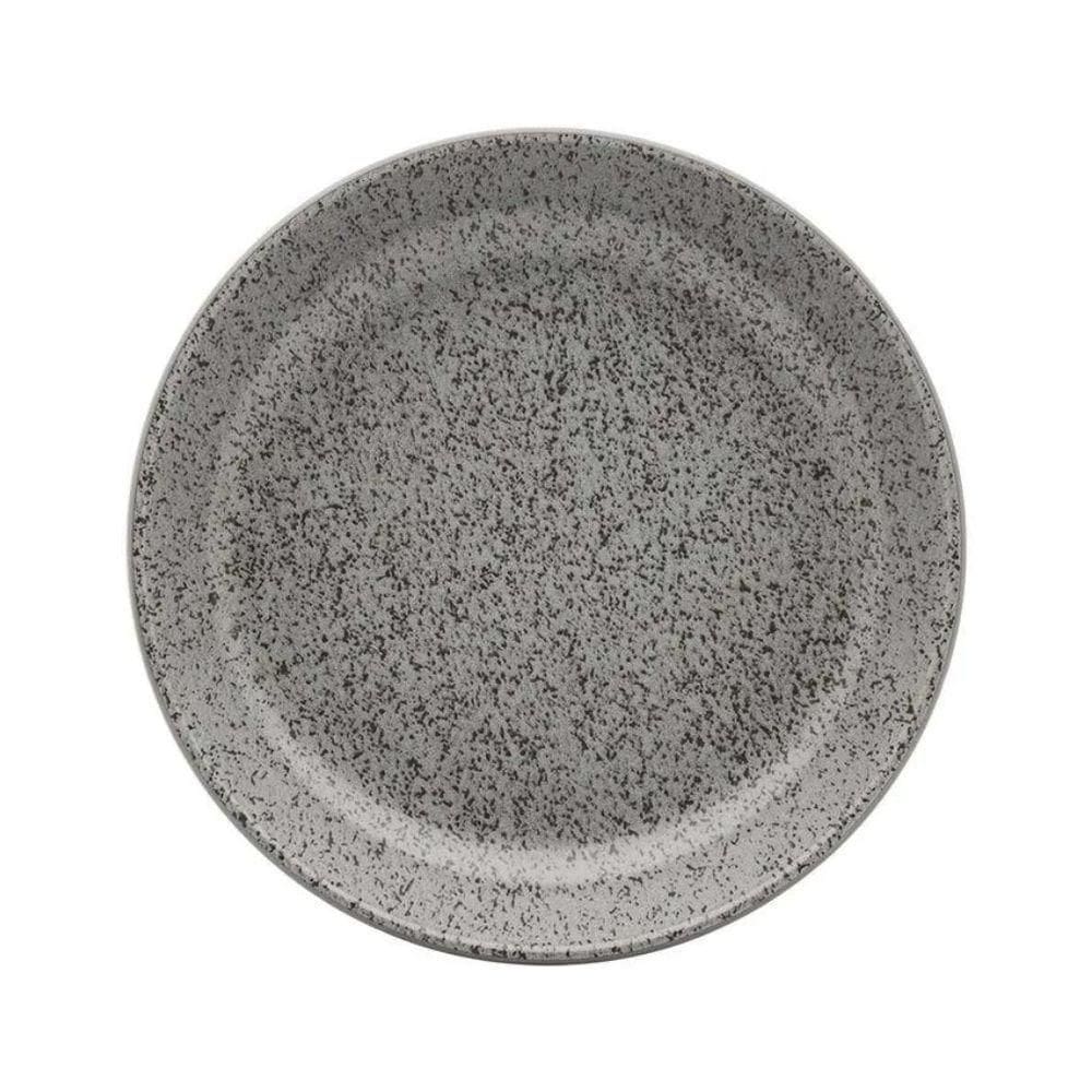 Prato Fundo Em Cerâmica Flat Gray 20,5cm Oxford