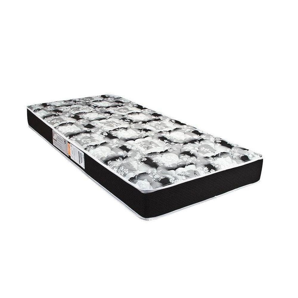 Colchão Solteiro Espuma D23 Roland Garros Black Bordado (78x188x14) Luckspuma