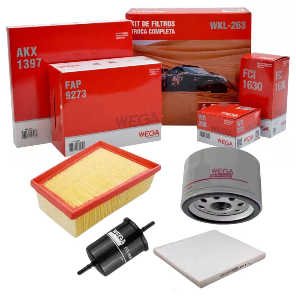 Kit De Filtros Duster 2011 A 2016 / Logan 2007 A 2013 / Oroch 2015 A 2017 / Sandero 2007 A 2016 - Wega Wkl263