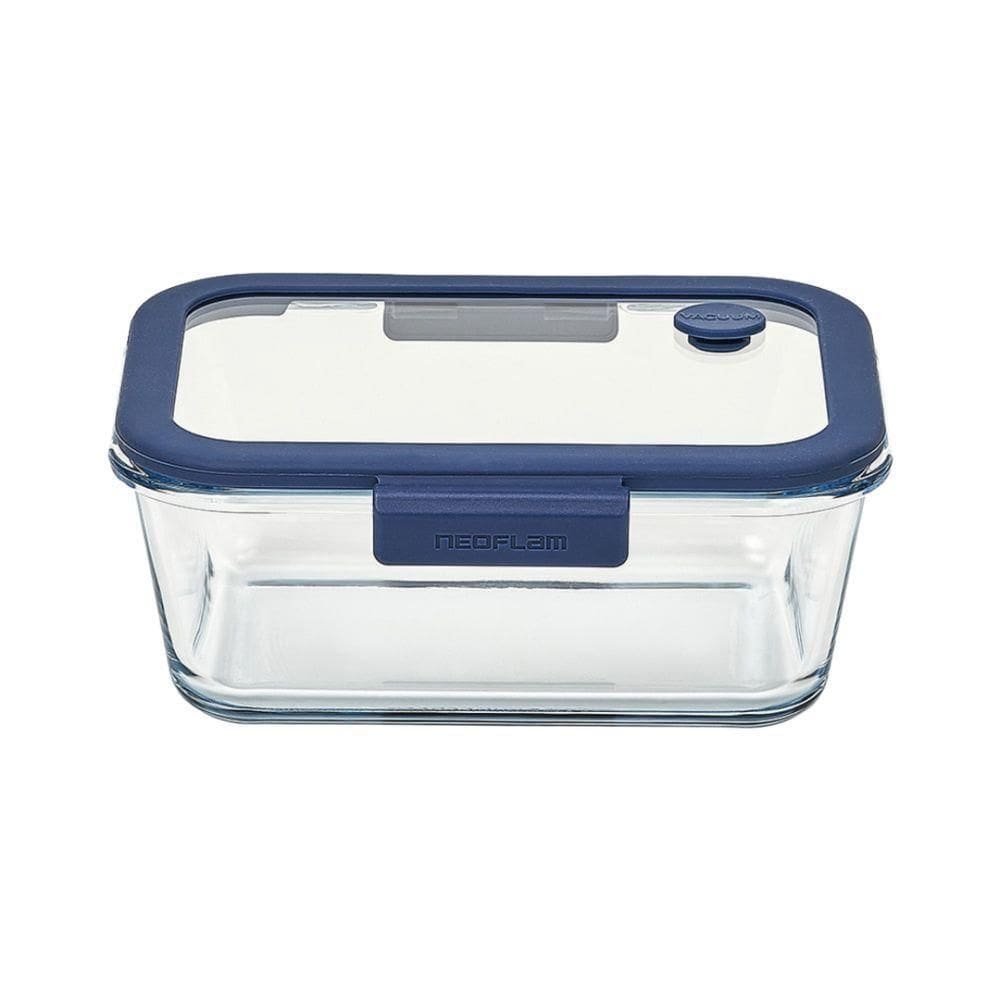 Pote De Vidro Hermético Retangular - Válvula Na Tampa De Vidro - 1200ml - Glacé Z - Neoflam