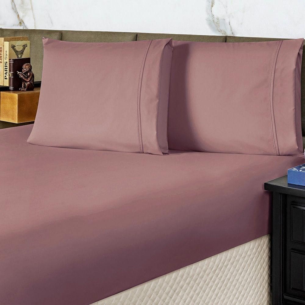 Jogo De Cama Lençol Queen Conforto Percal 300 Fios 3 Peças - Mocassim