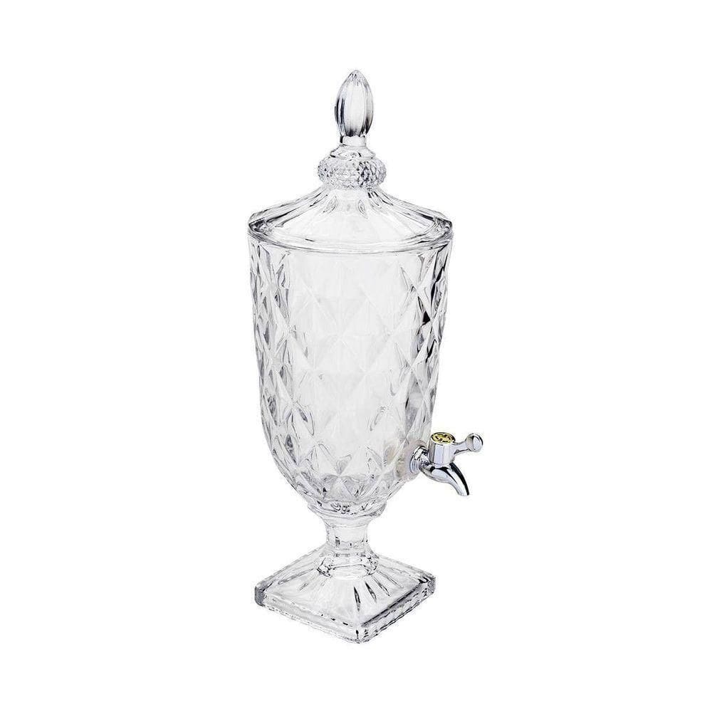 Suqueira Cristal 3l Dispenser De Vidro Bebidas Grande Agua Casamento Festa
