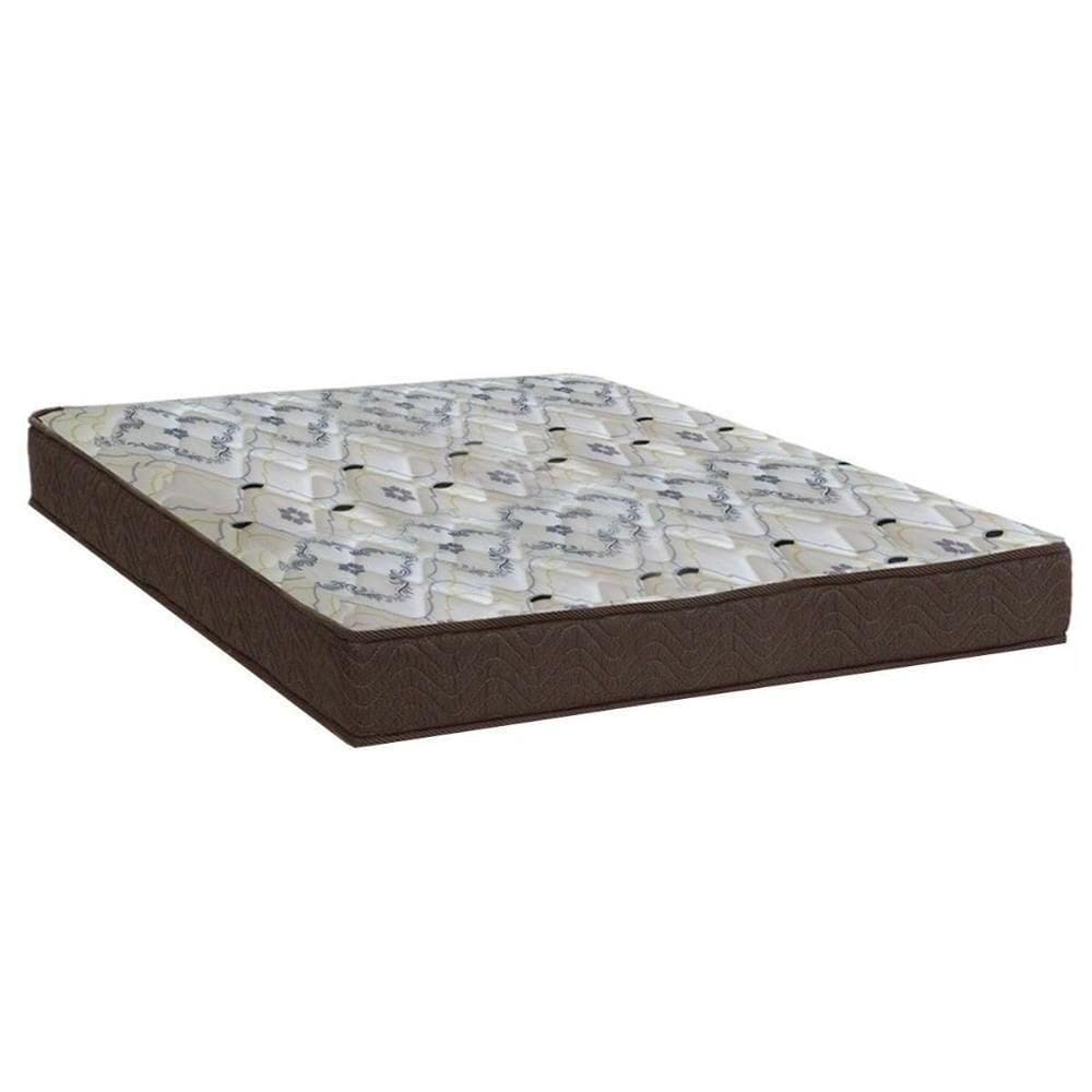 Cama Box Queen: Colchão Espuma D45 Ortobom - Anatômico Fort Tech Iso 150 + Base Crc Suede Brown(158x198x18)