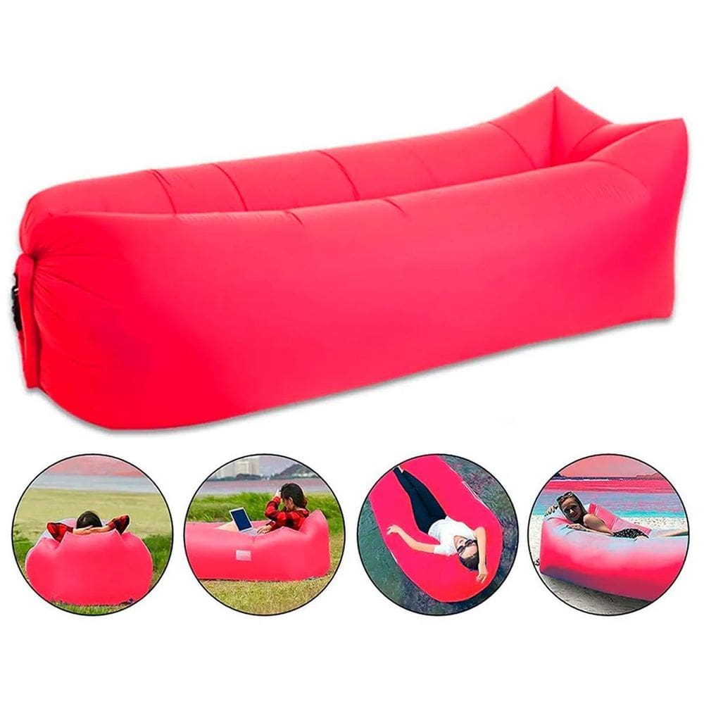 Saco Inflável Com Encosto Para Dormir Com Conforto