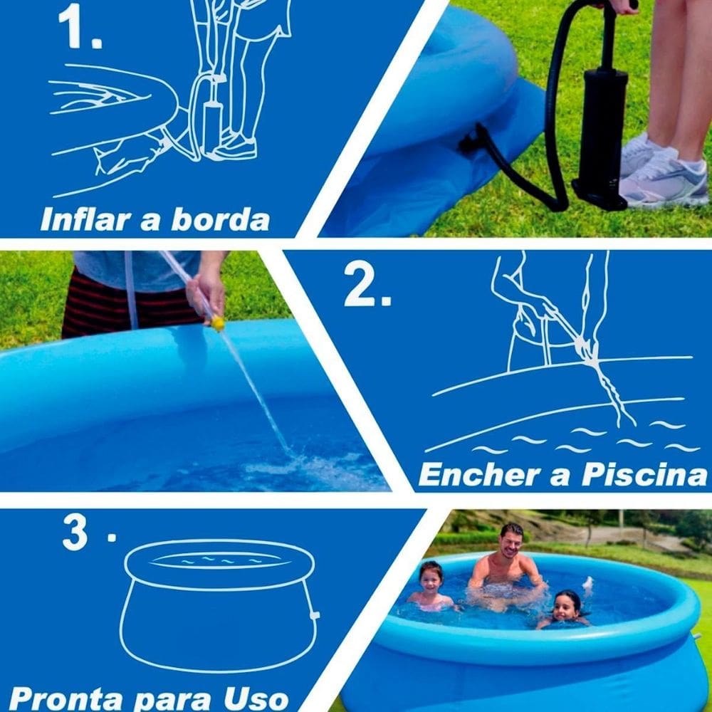 Piscina 1000L Com Capacidade Para Diversão Em Casa