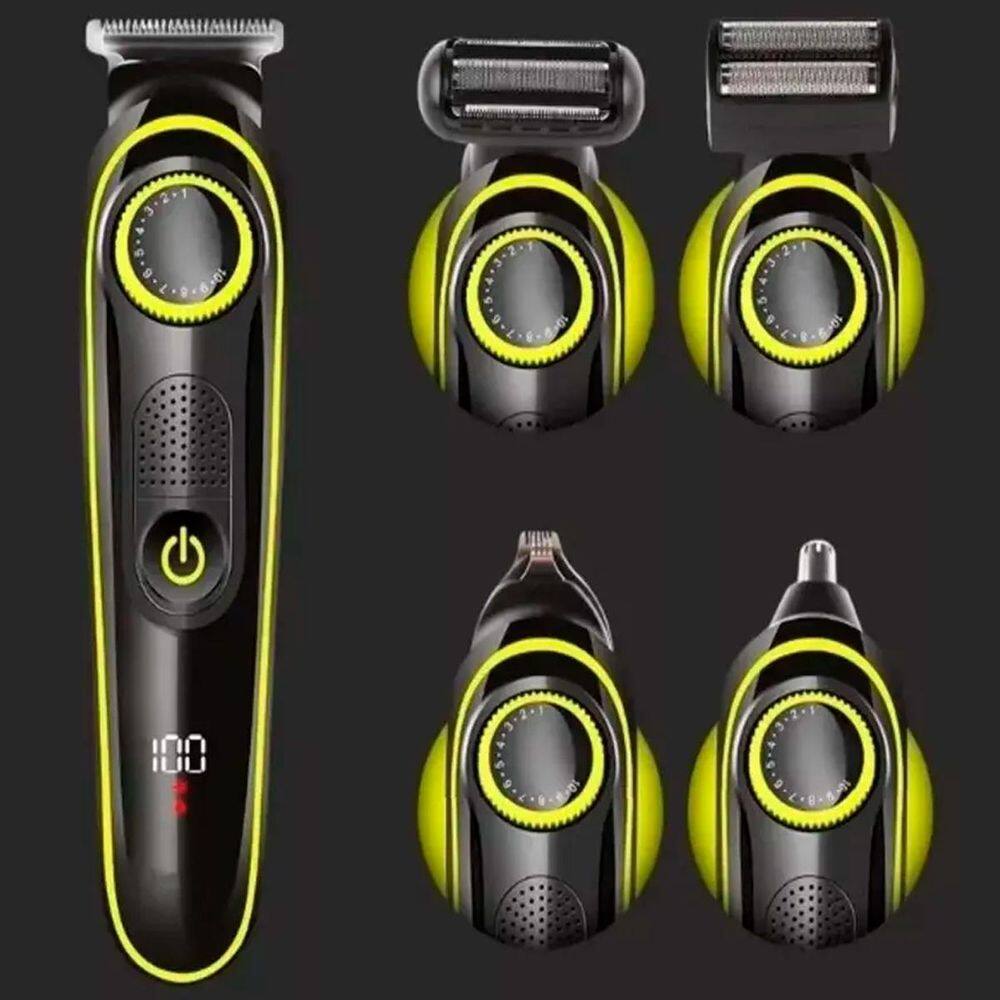 Barbeador Elétrico Profissional Portátil Kit Corte Conforto