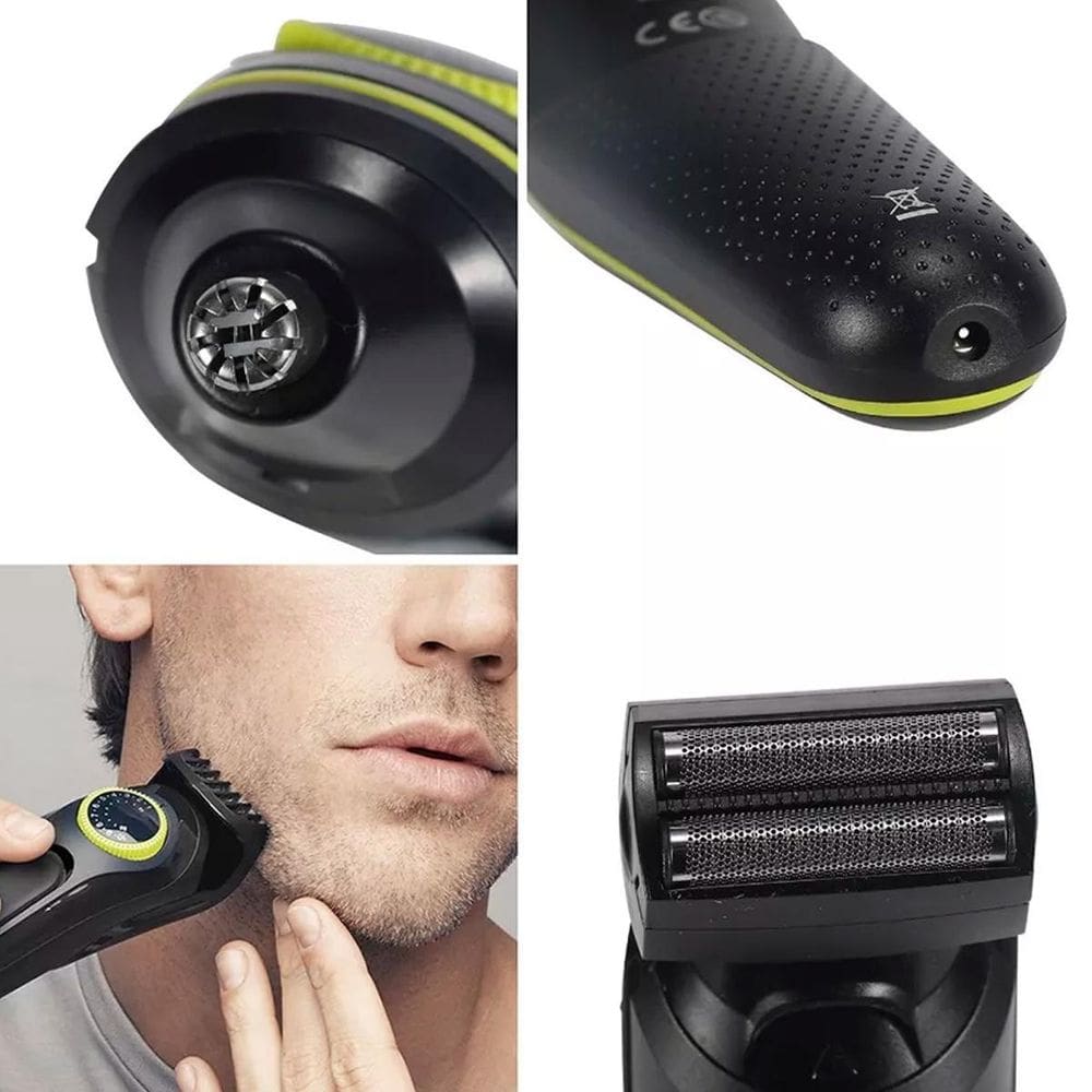 Máquina Elétrica Barbeador Portátil Kit 5 Em 1 Recarregável