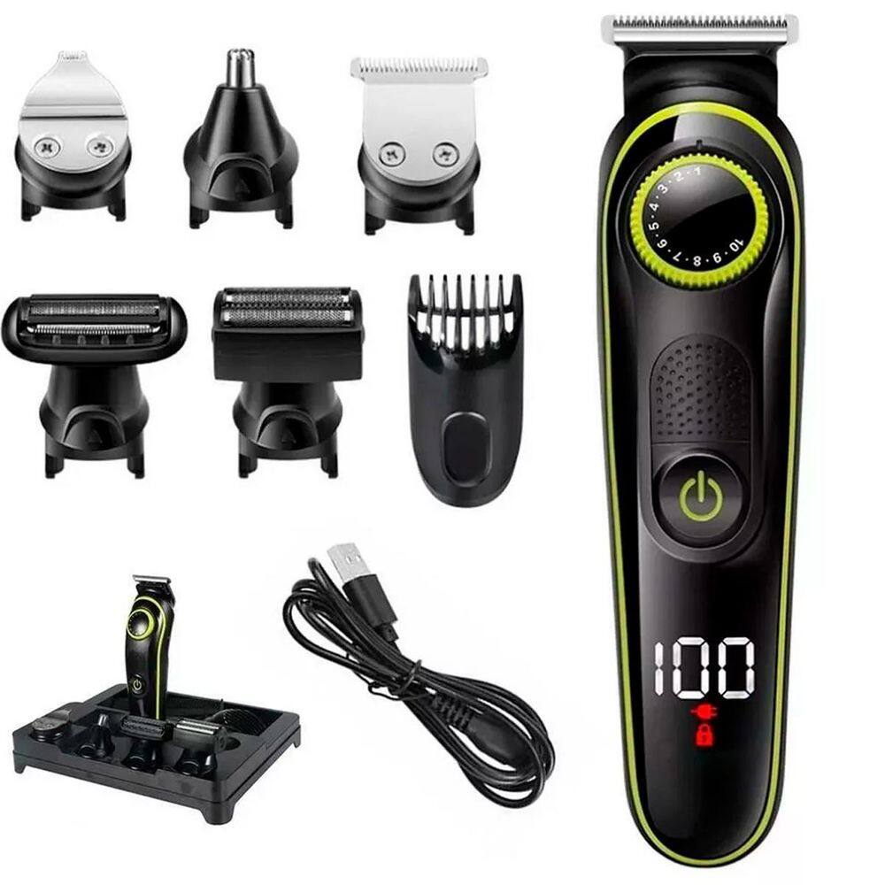 Corte De Precisão Barbeador Recarregável Kit Nariz Orelhas