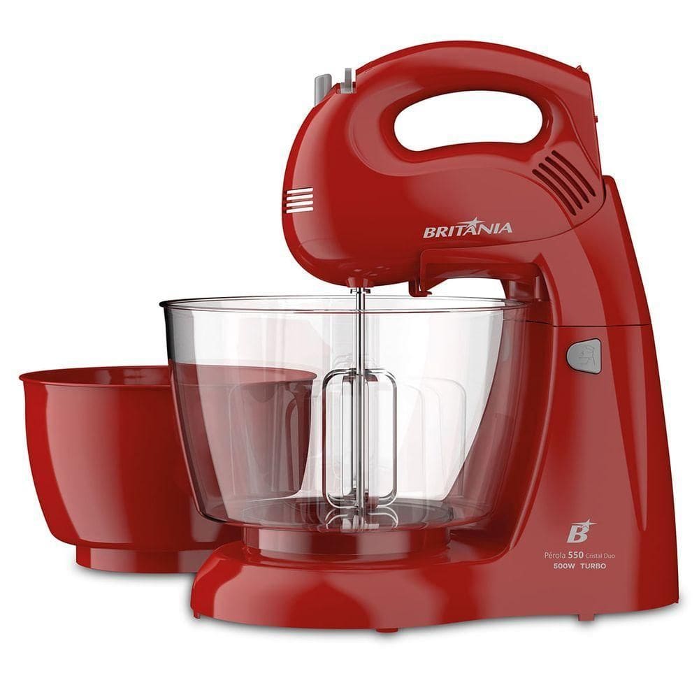 Batedeira Britânia Perola 550 Cristal Duo Turbo 2 Tigelas 500W220V