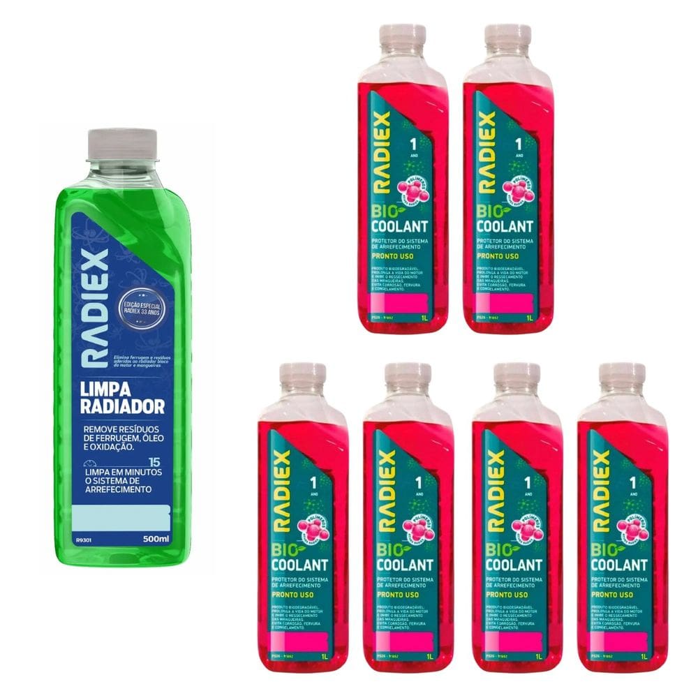 KIT Aditivo Protetor Radiador Rosa / Limpador Radiador - R9301/R1892