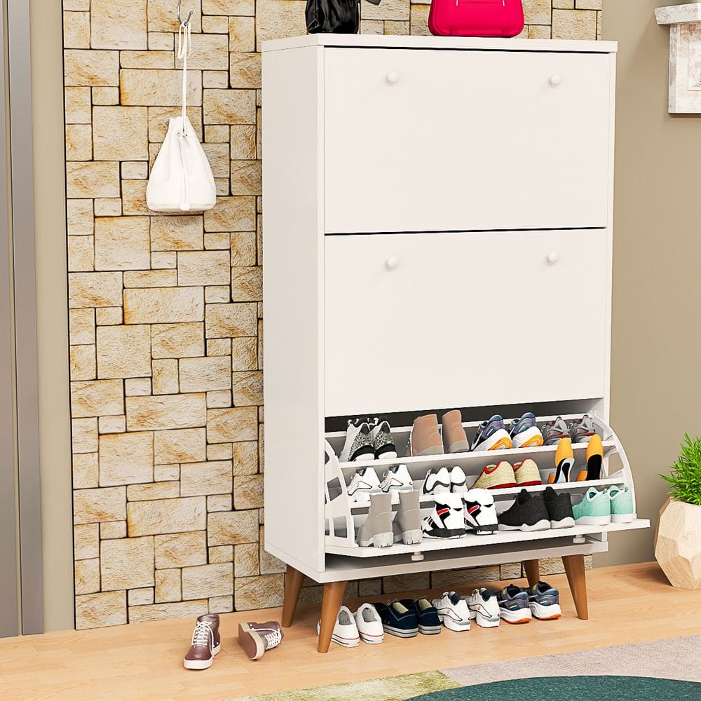 Sapateira Em MDF Pés Retro Organizadora 9 Compartimentos