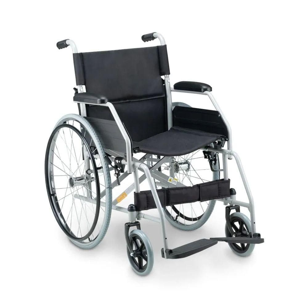 Cadeira De Rodas Dobrável Compacta em Aço Carbono até 120 Kg D100 Dellamed